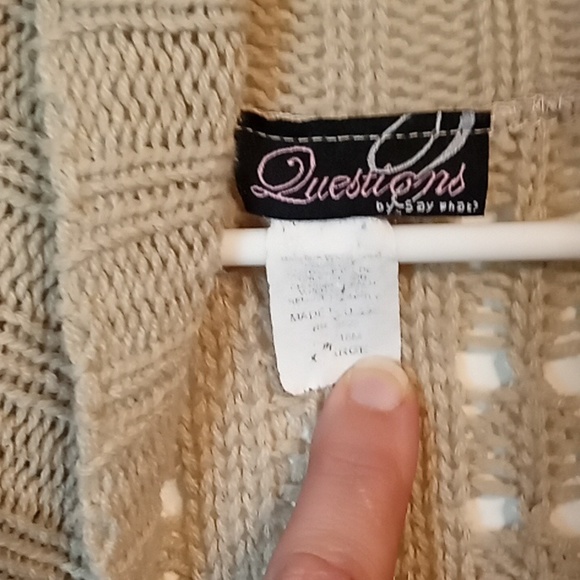 Questions by Say What? Knitted Cardigan Size XL - Picture 2 of 6